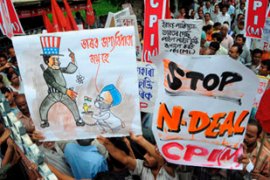 Protest over India nuclear deal