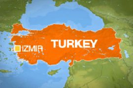 map image Turkey showing Izmir