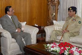 pakistani president asif ali zardari, army chief general ashfaq kayani