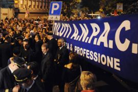Alitalia takeover protest