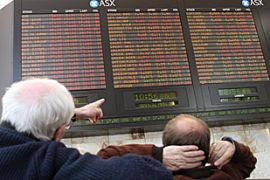 Australian Securities Exchange board, shares, markets