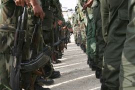 Hebron - soldiers in line