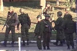 Russian peacekeepers, base, South Ossetia car bomb explosion