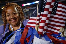 US democratic convention woman voter presidential election denver colorado