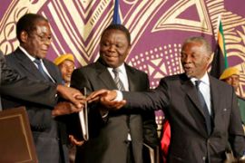 Mbeki Tsvangirai and Mugabe Zimbabwe deal