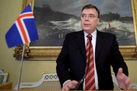 Iceland prime minister Geir Haarde