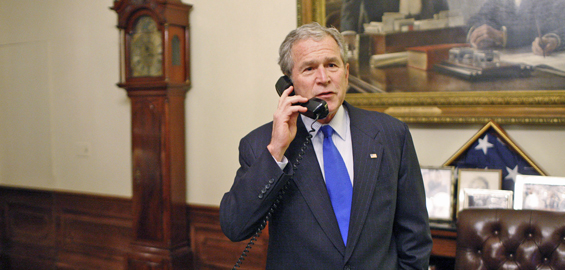Bush phone call to Obama