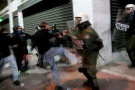Greek clashesg
