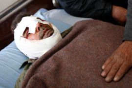 wounded man Baghdad blast