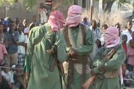 al-Shabaab fighters in Somalia