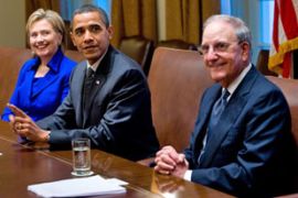 Obama and George Mitchell