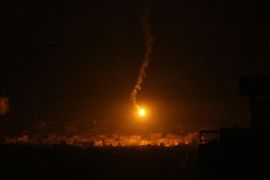 Israeli flare over Gaza City