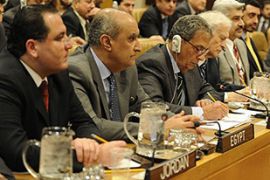 United Nations security council Arab foreign ministers Gaza meeting new york UN