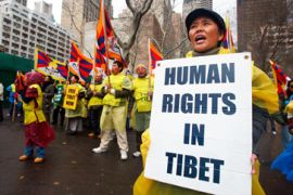 Protesters Rally For Tibet On International Human Rights Day