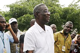 Ghanain presidential candidate John Atta Mills
