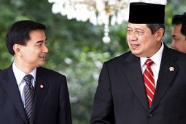 thai pm abhisit vejjajiva, indonesia president bambang susilo yudhoyono
