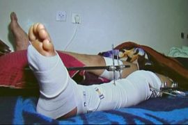 broken legs palestinian fath hamas mike kirsch package gaza