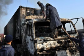 NATO trucks torched in Pakistan