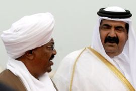 Emir of Qatar with Omar al-Bashir