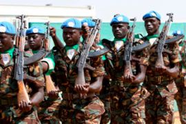 African Union troops under UN command in Sudan