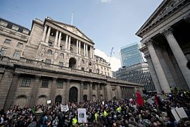 protests bank of england