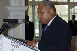 fiji caretaker prime minister commodore frank bainimarama