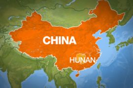 china map with hunan province