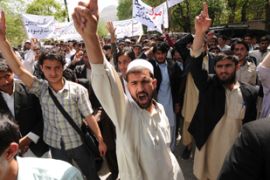 afghanistan protest over farah bombing civlian deaths