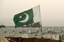 Pakistani flag Swabi district
