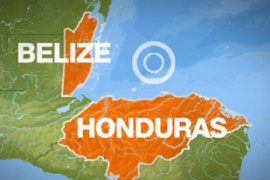 Honduras and Belize map (Roatan, the biggest of Honduras'' Bay Islands, quake centre)