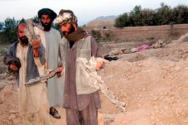Farah US air raid graves villagers missile parts