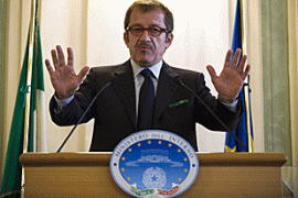 Italian interior minister Roberto Maroni