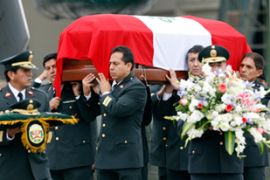 Peru police funeral