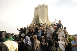 iran protests azadi square tehran