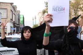 Protesters on streets of Tehran
