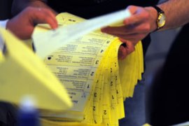 European parliament election ballot papers