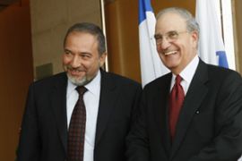 George Mitchell and Avigdor Lieberman