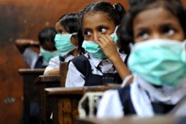 India school children H1N1