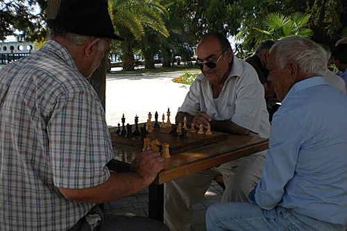 ABKHAZIA gallery Retired Abkhaz play chess every day on Sukhumi’s seafront promenade (photo by Guy Degen)