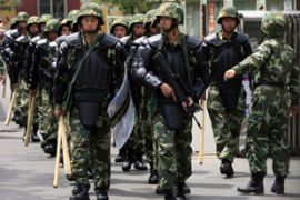 chinese paramilitary troops - xinjiang