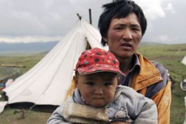 ethnic Tibetan nomad in Qinghai province