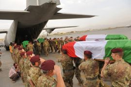 Italian troops mourn dead in Afghanistan