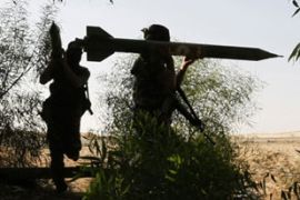 Islamic Jihad fighters rocket launchers Gaza