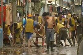 philippines cleaning up after floods youtube - marga ortigas pkg