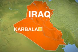 Iraq map showing Karbala