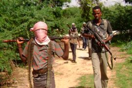Al-Shebab fighters in Somalia