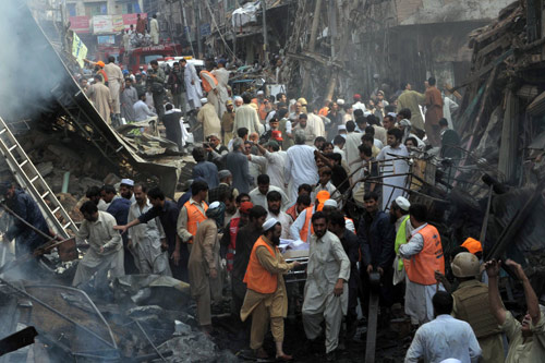 pakistan Peshawar blast afp