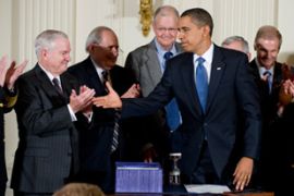 us president barack obama at 2010 defence authorisation bill ceremony