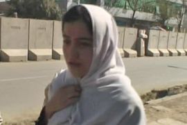 Afghan girl fallowing blast on Indian embassy in Kabul
