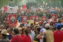 mexico redundancies workers protest